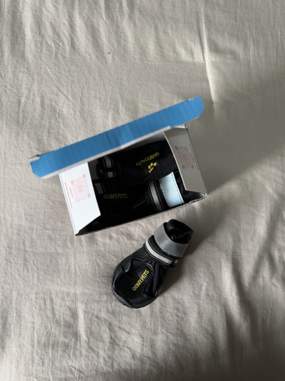 Gumypets Black Reflective Dog Boots - Pack